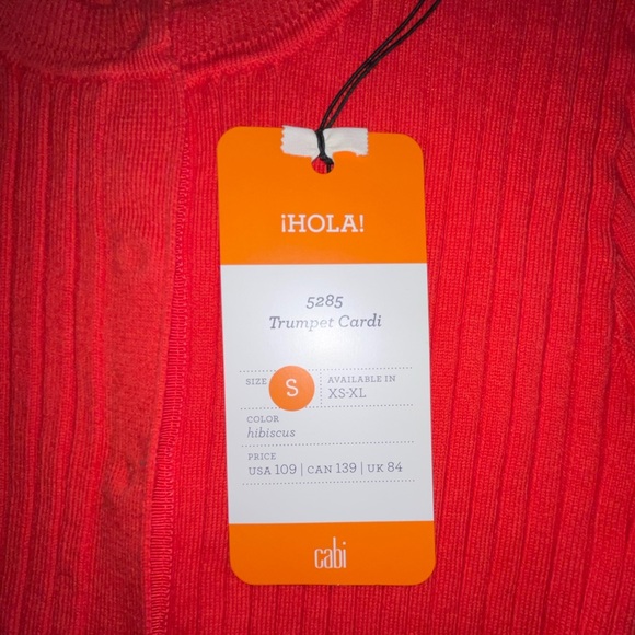 NWT Cabi Women’s Red Trumpet Cardigan Size Small - Picture 9 of 9